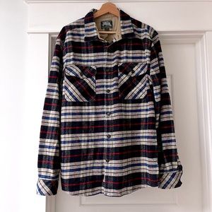 Roots "Park Plaid" Flannel Shirt in XL